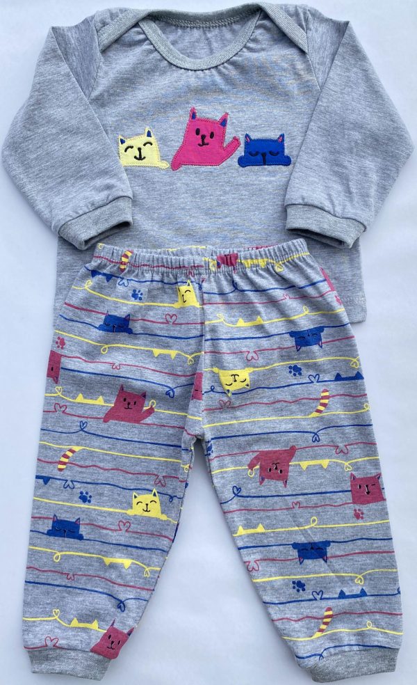 Pijama longo malha feminino baby