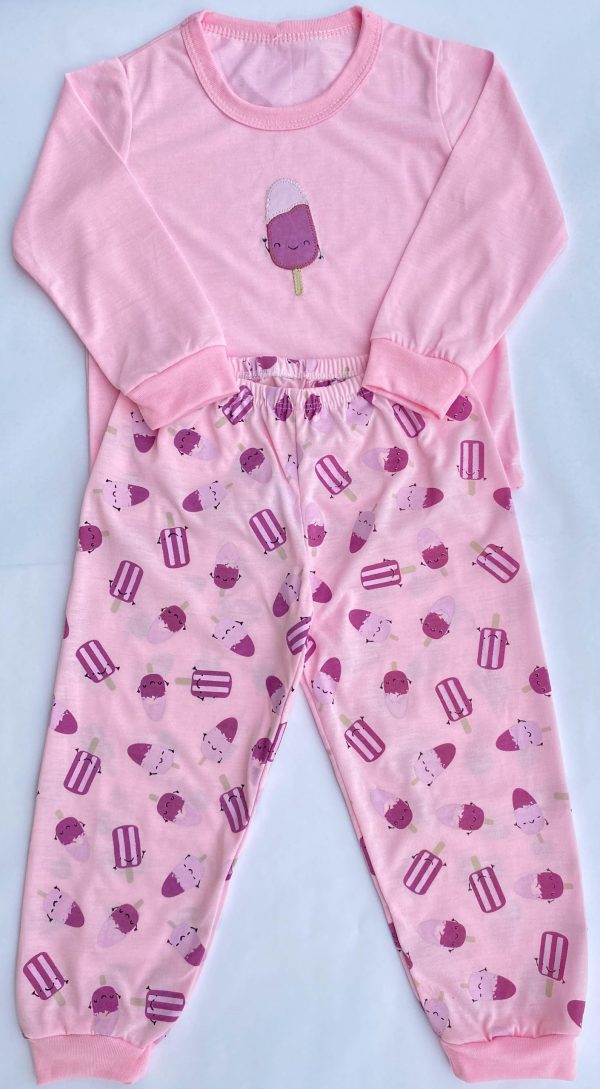 Pijama longo malha feminino kids